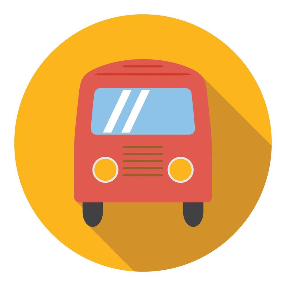 icono de autobús, estilo plano vector