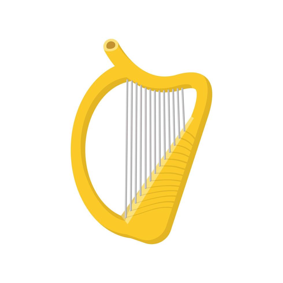 Harp cartoon icon vector