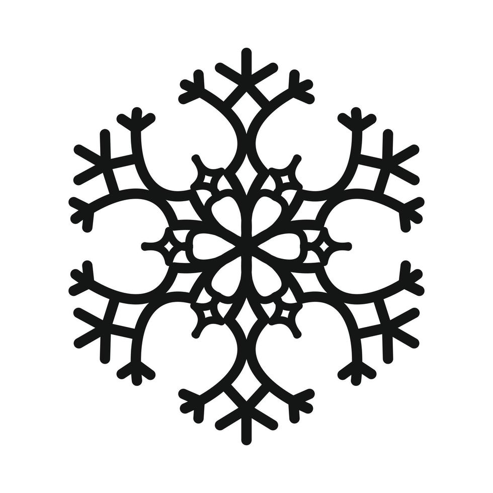 Snowflake simple icon vector