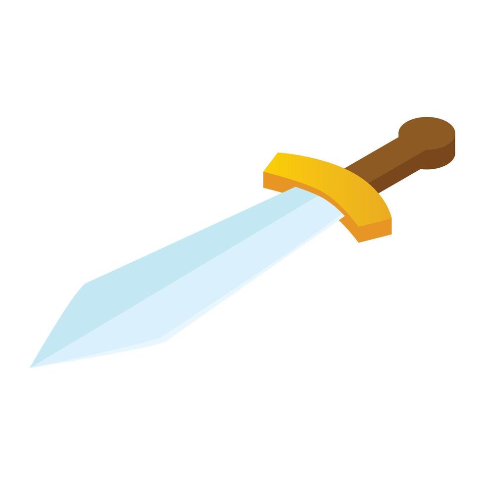 Sword isometric 3d icon vector