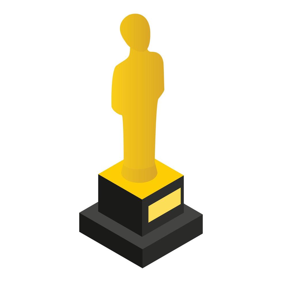 Film awards 3D isometric icon vector