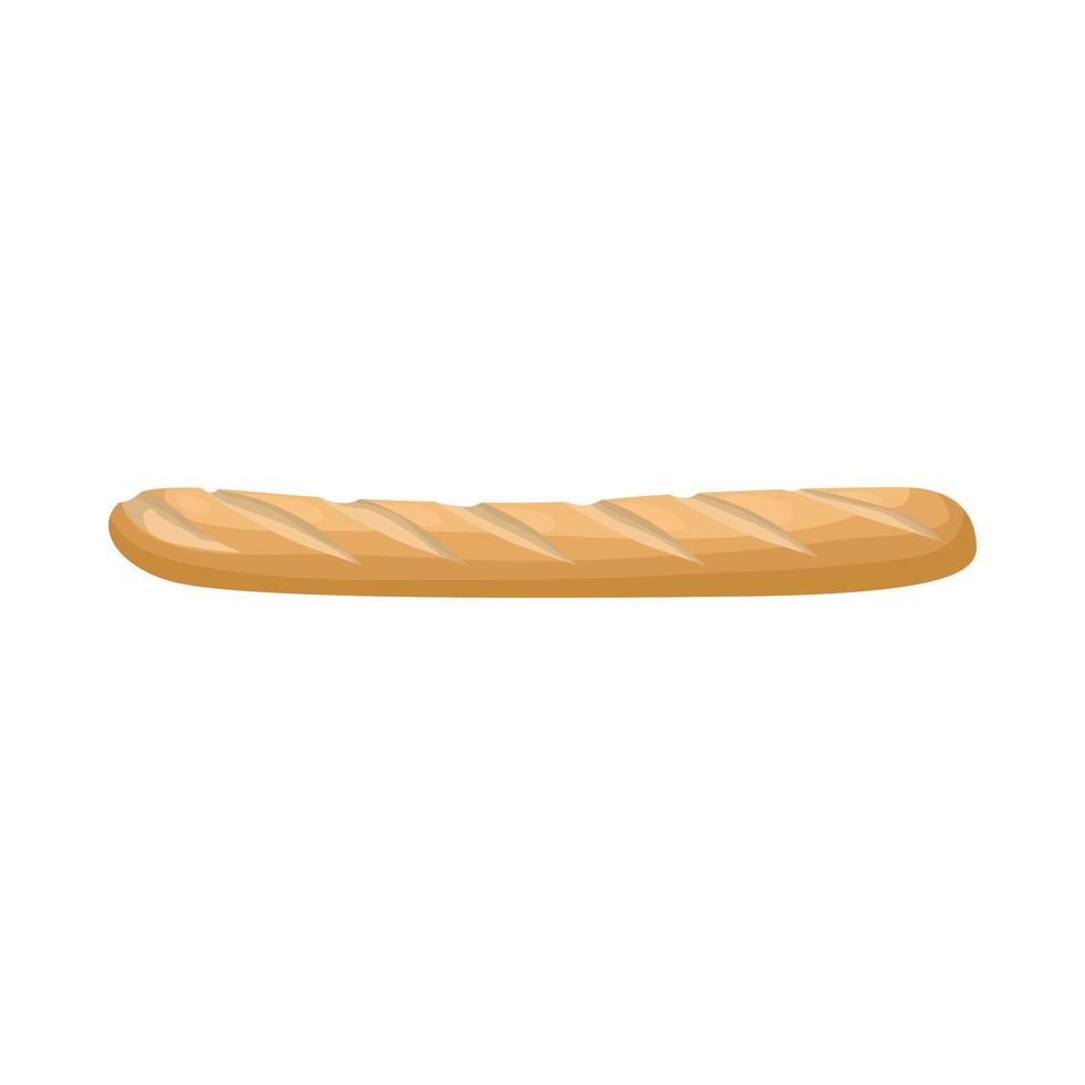 icono de baguette francesa, estilo de dibujos animados vector