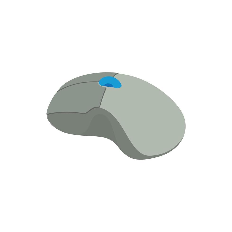 Wireless computer mouse icon, cartoon style vector