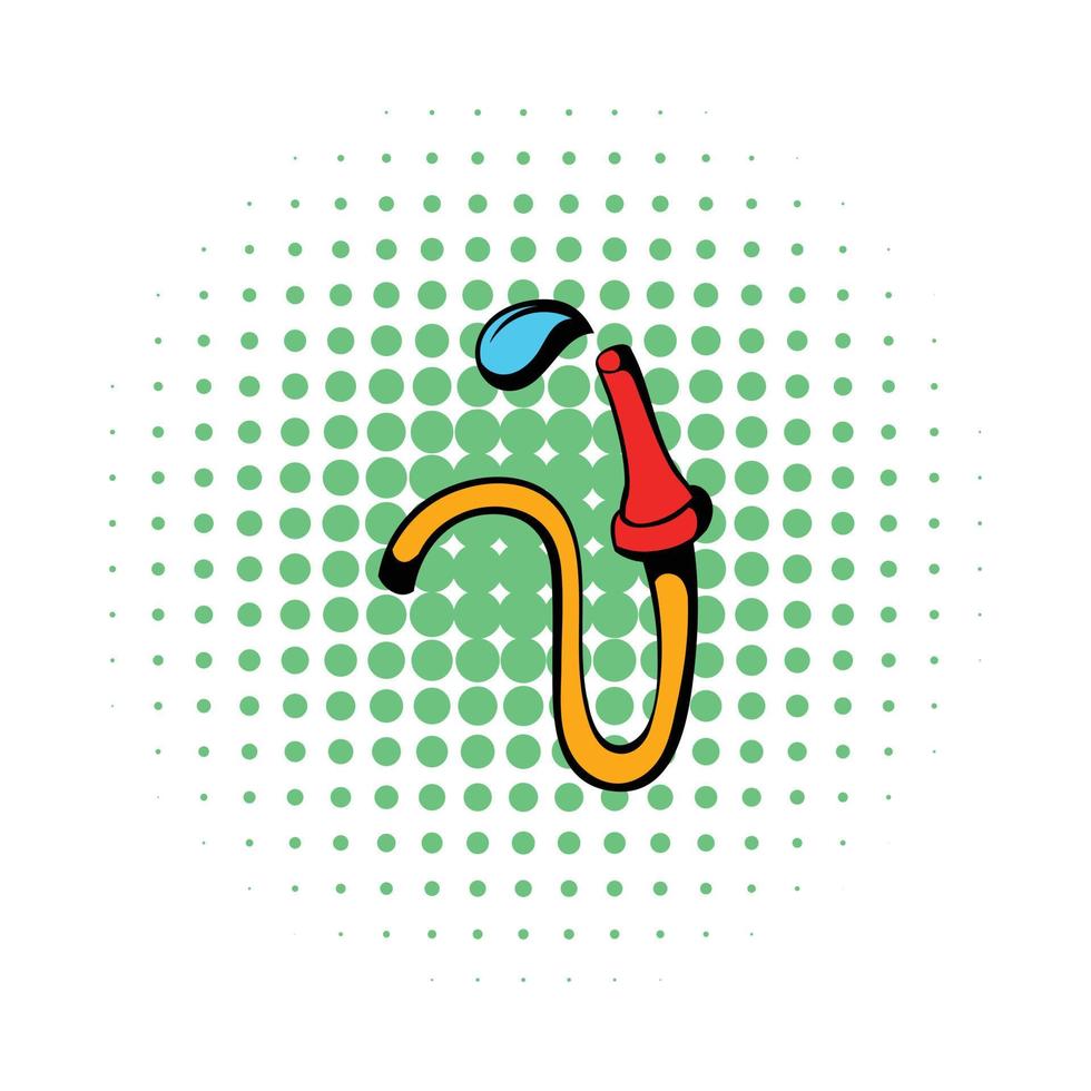 Fire hose icon, comics style vector