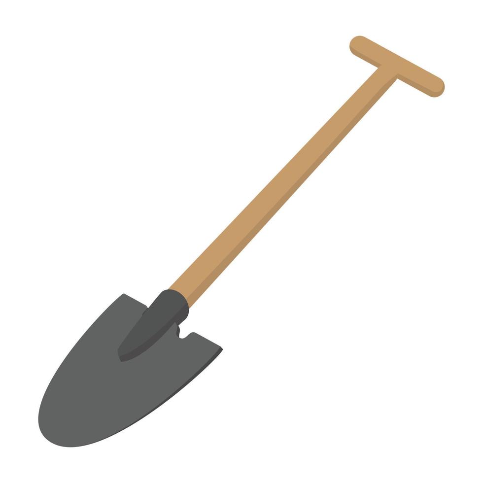 Shovel cartoon icon vector