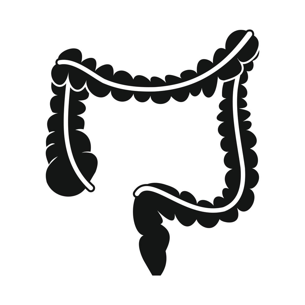 Colon black simple icon vector