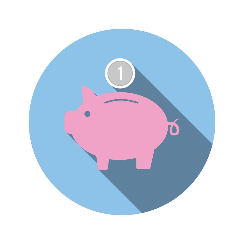 Piggy bank icon vector