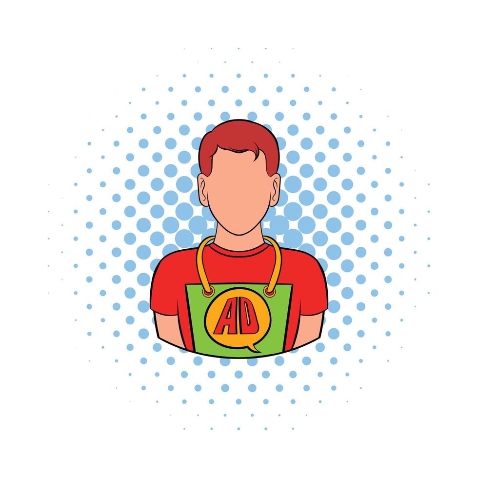 hombre en icono uniforme, estilo comics vector