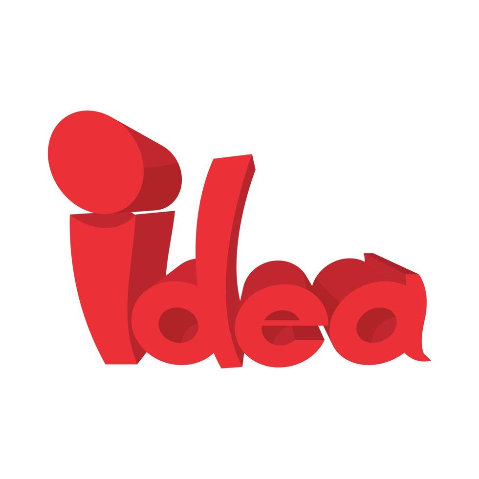 Idea icon, cartoon style vector