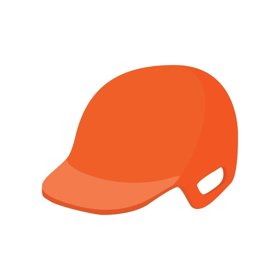 icono de dibujos animados de casco de béisbol vector