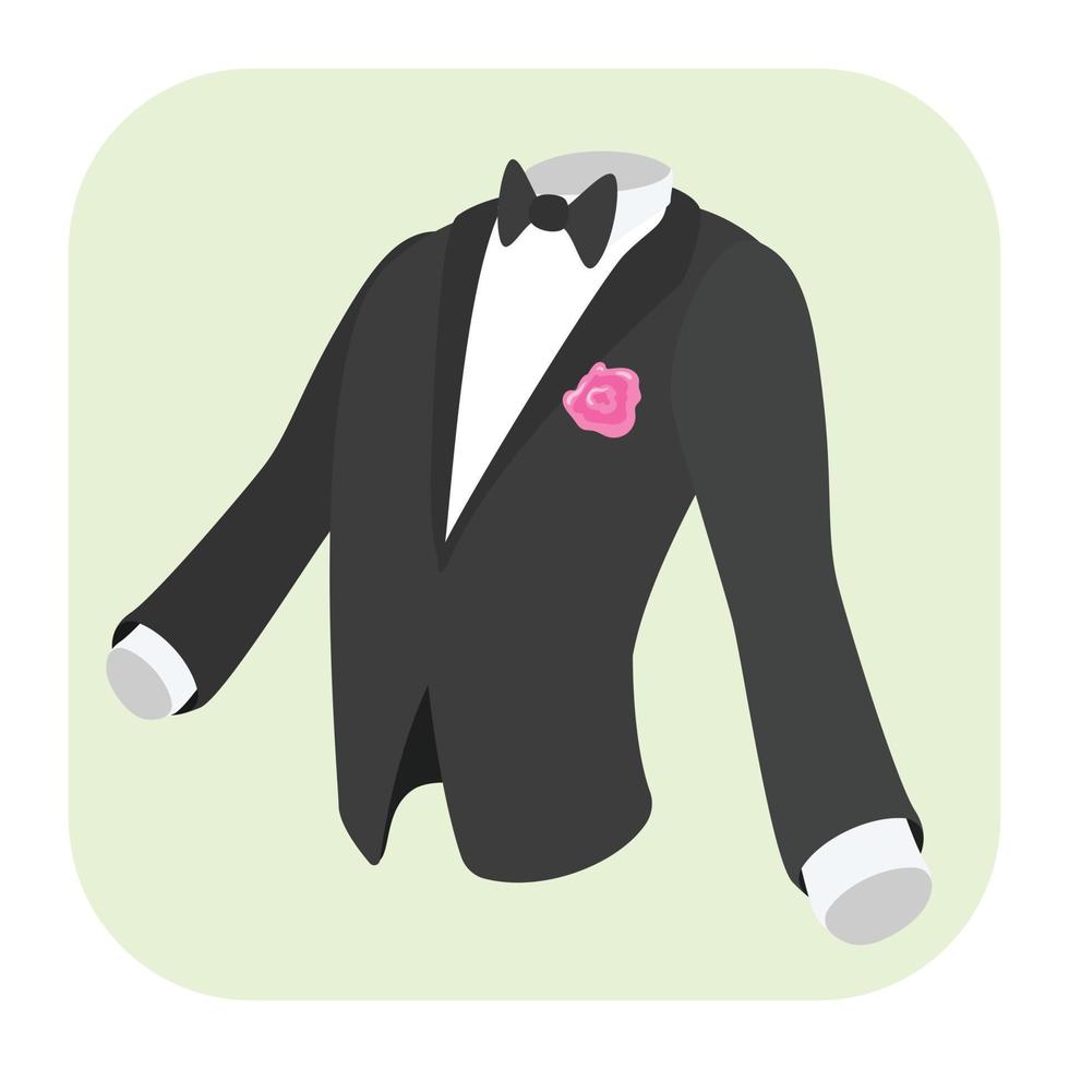 Men formal suit cartoon icon vector