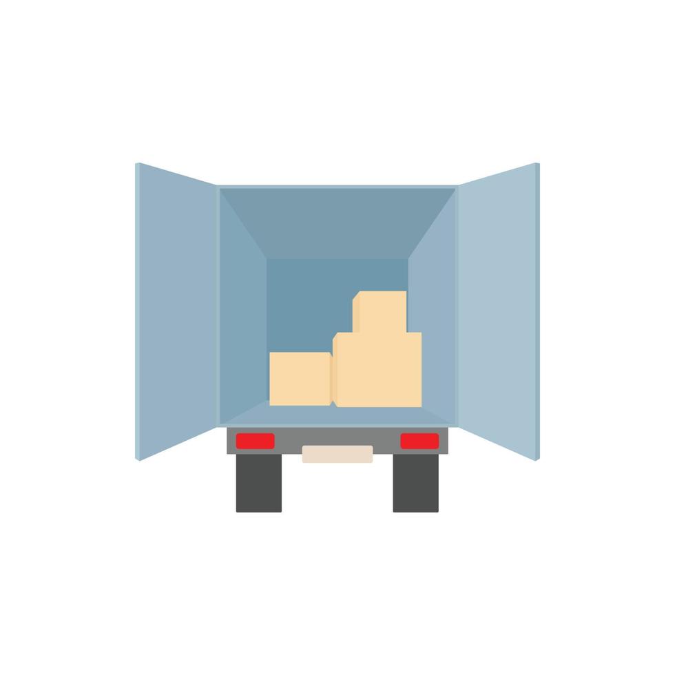 Cargo truck icon, cartoon style vector