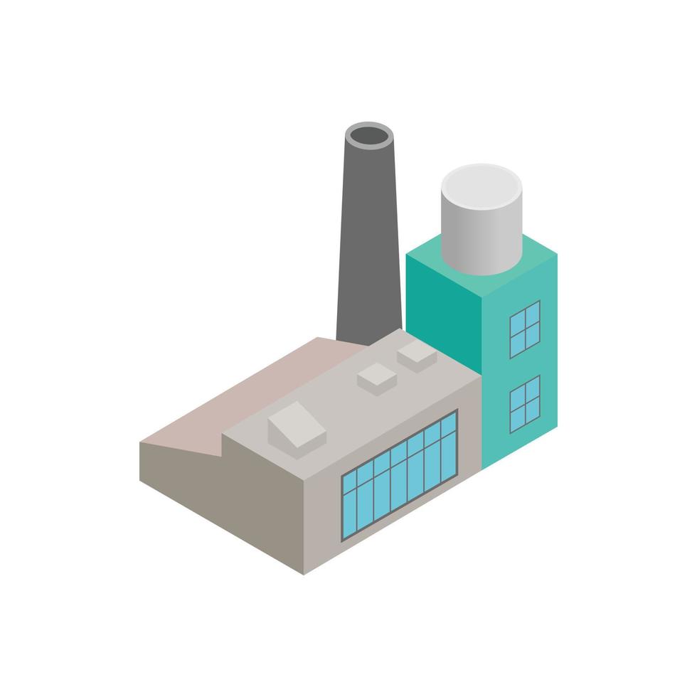 Factory isometric 3d icon vector