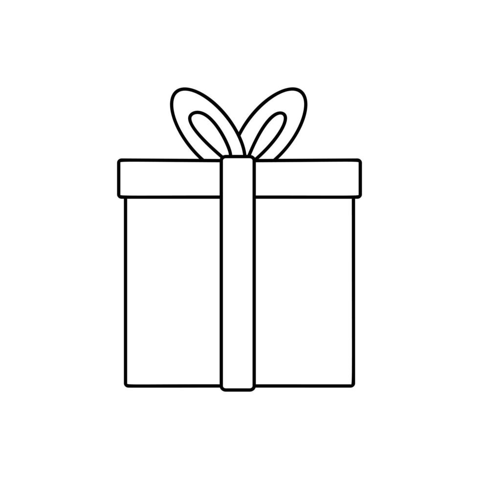 Gift line icon vector