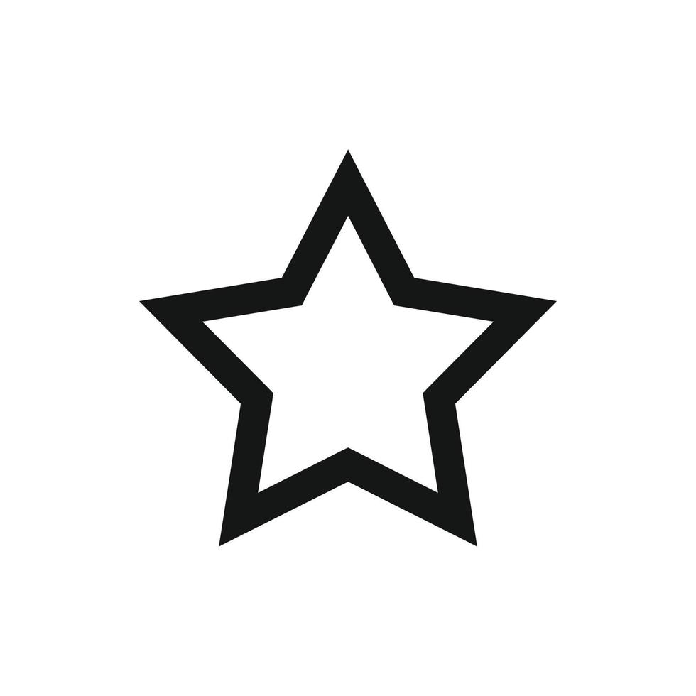 Star icon, simple style vector