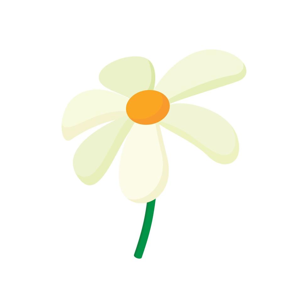 Chamomile icon, cartoon style vector