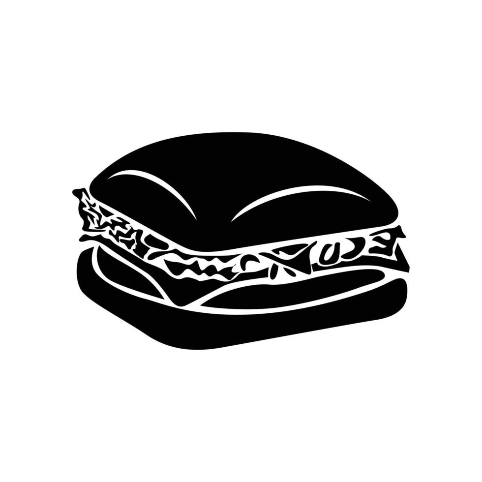 icono de hamburguesa, estilo simple vector