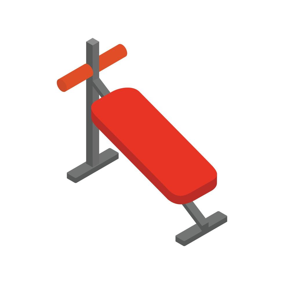 Athletic bench for training icon vector