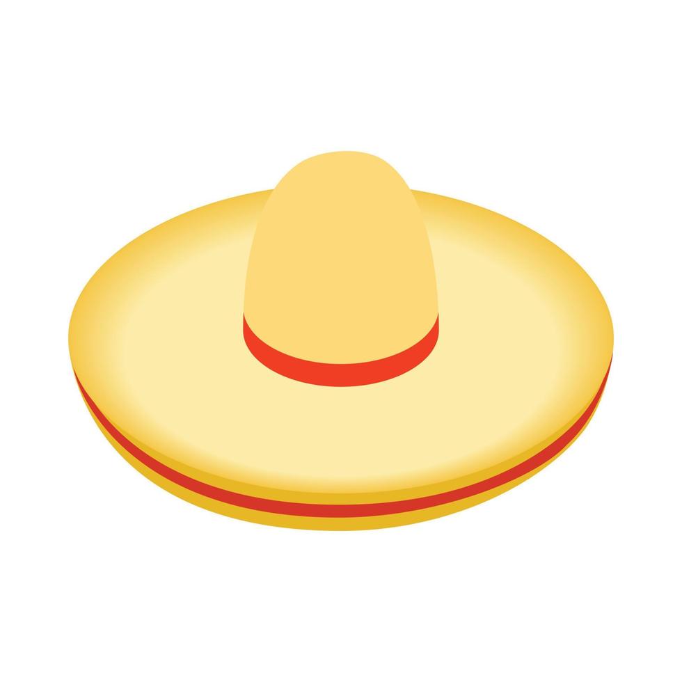 Sombrero icon, isometric 3d style vector