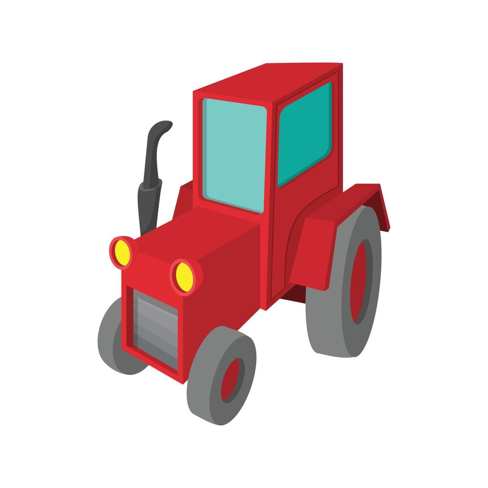 Tractor cartoon icon vector