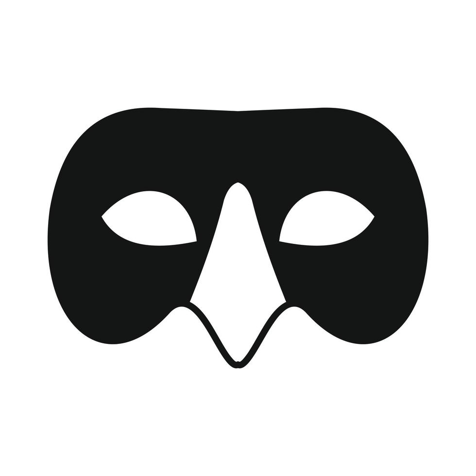 Mens Venetian mask icon, simple style vector