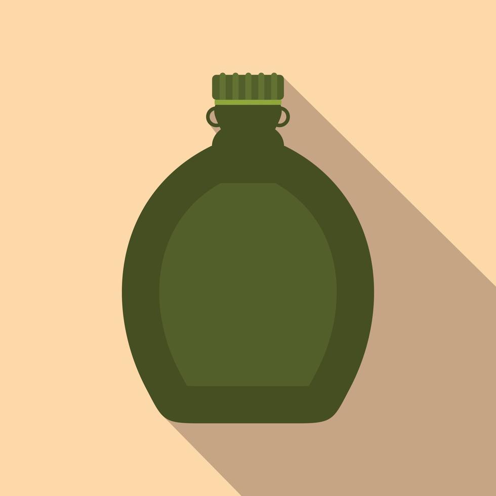 Tourist flask flat icon vector