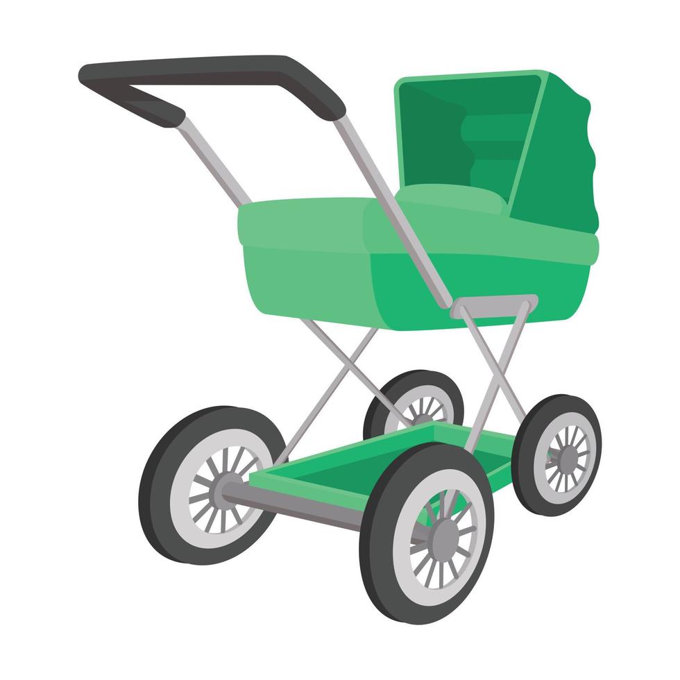 Green buggy cartoon icon vector