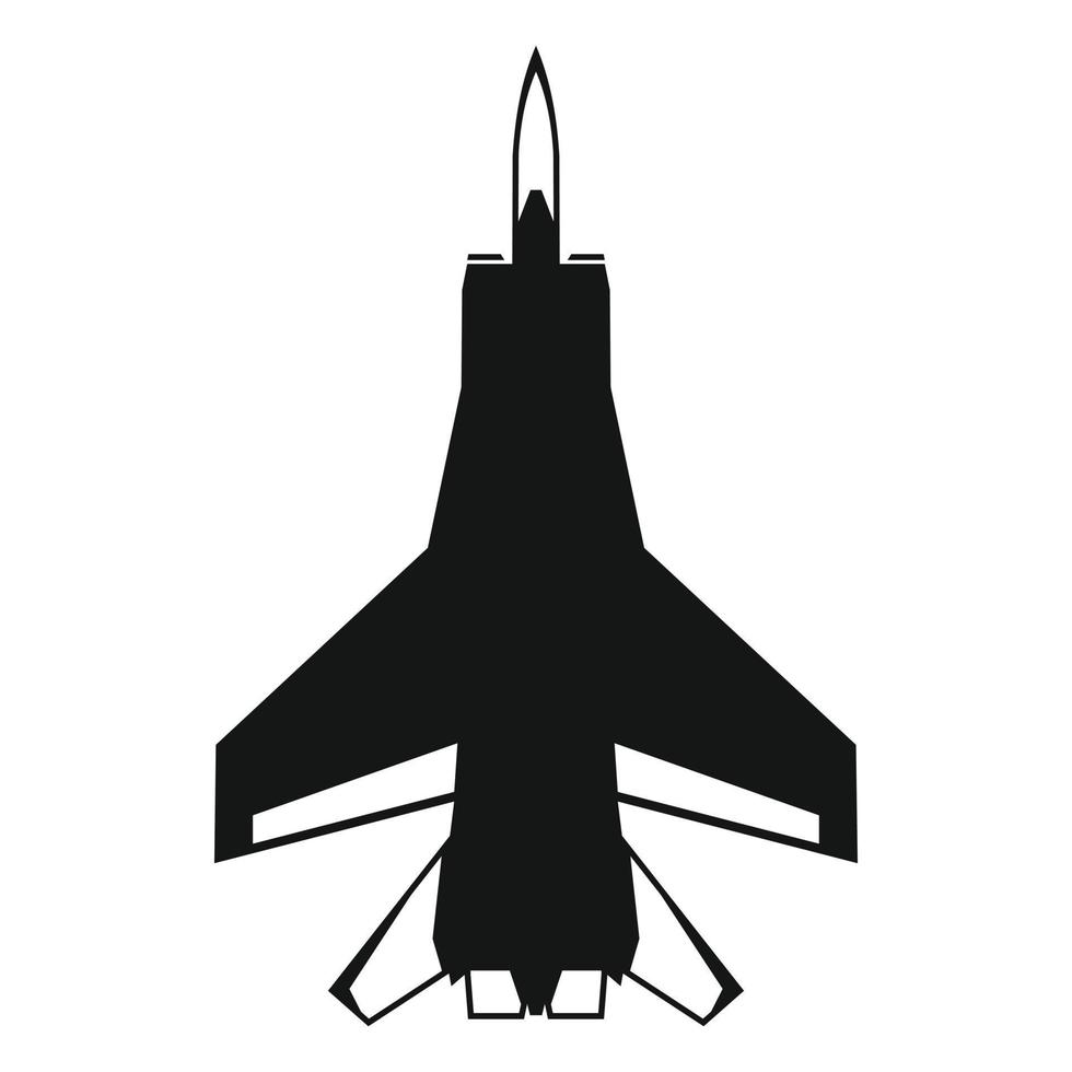 Fighter jet icon, simple style vector