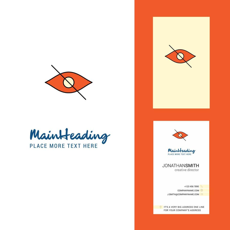 Not seen Creative Logo and business card vertical Design Vector
