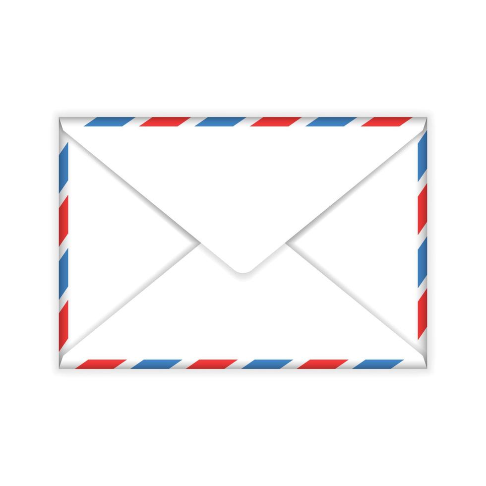 icono plano de correo de sobre cerrado vector