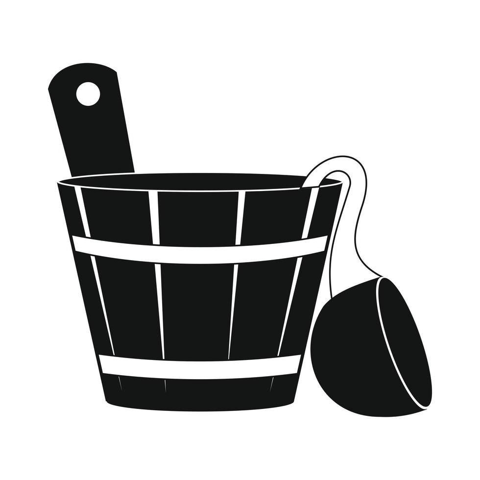 Russian bath tub icon, simple style vector