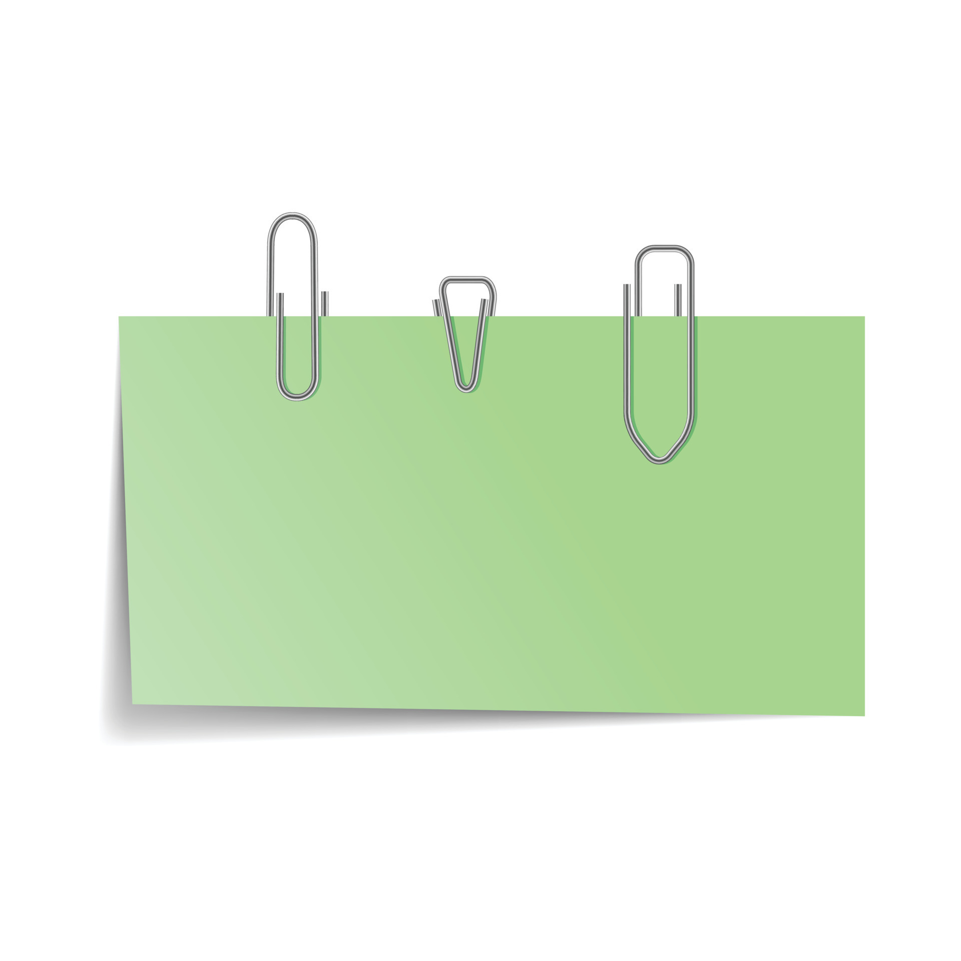 Note with a paper clip icon, realistic style 14152777 Vector Art at