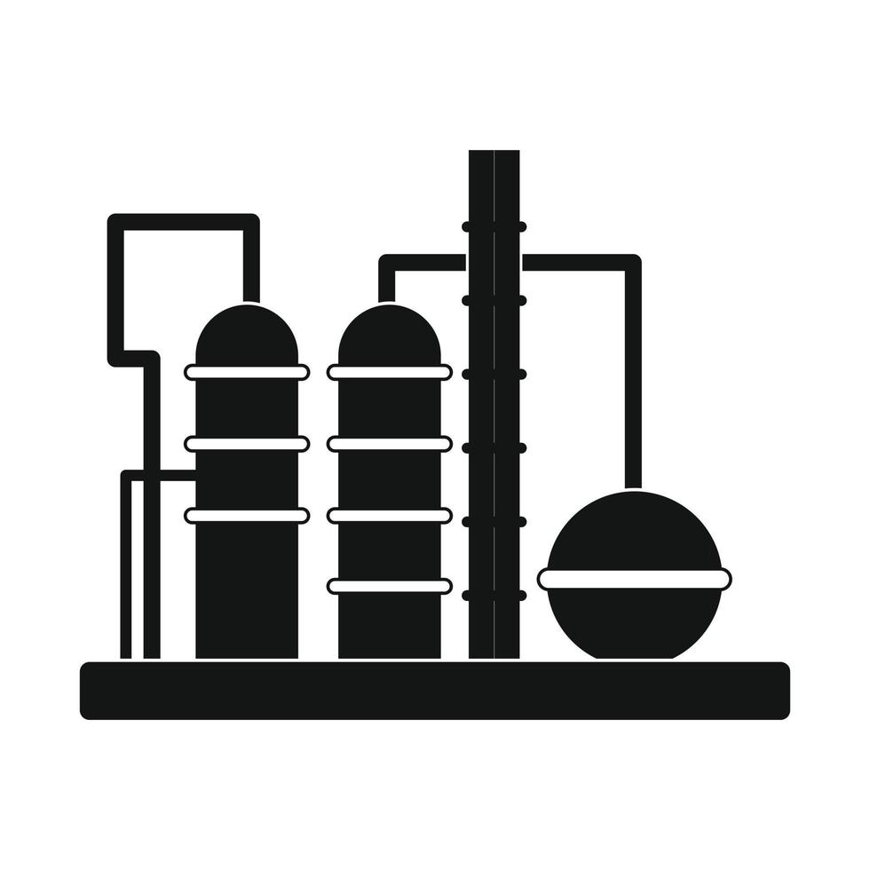 Oil refinery icon vector