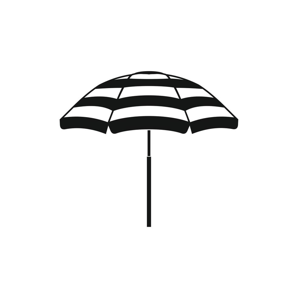 Beach umbrella icon, simple style vector
