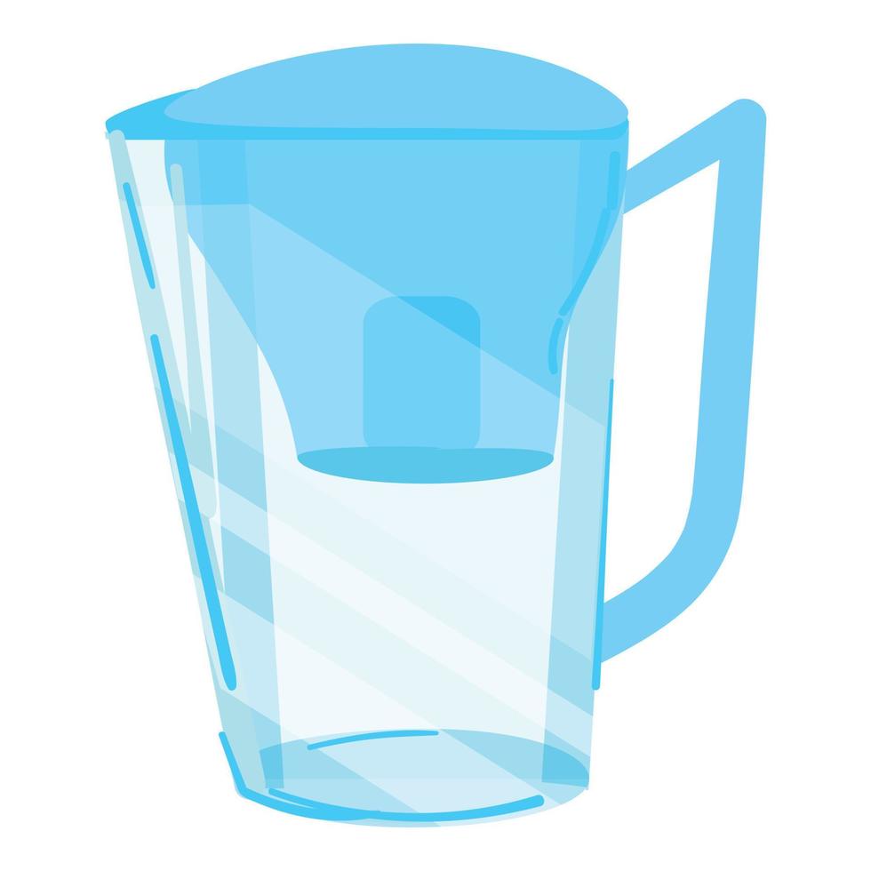 Home filter jug icon cartoon vector. Tank treatment vector