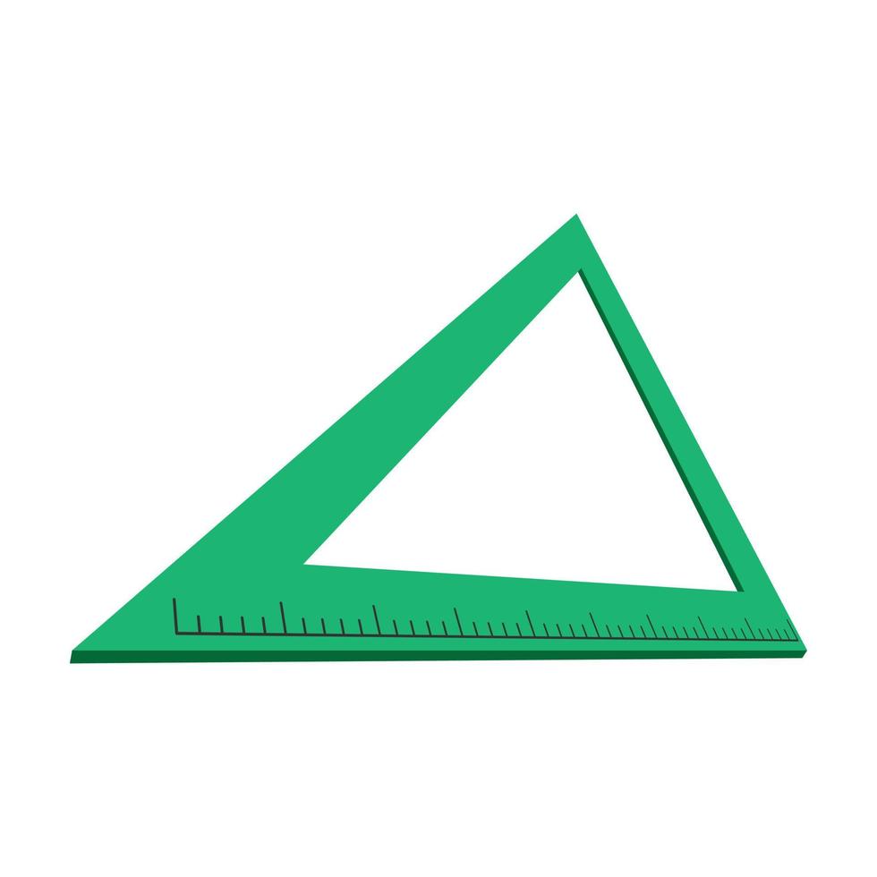 Triangle ruler cartoon icon vector