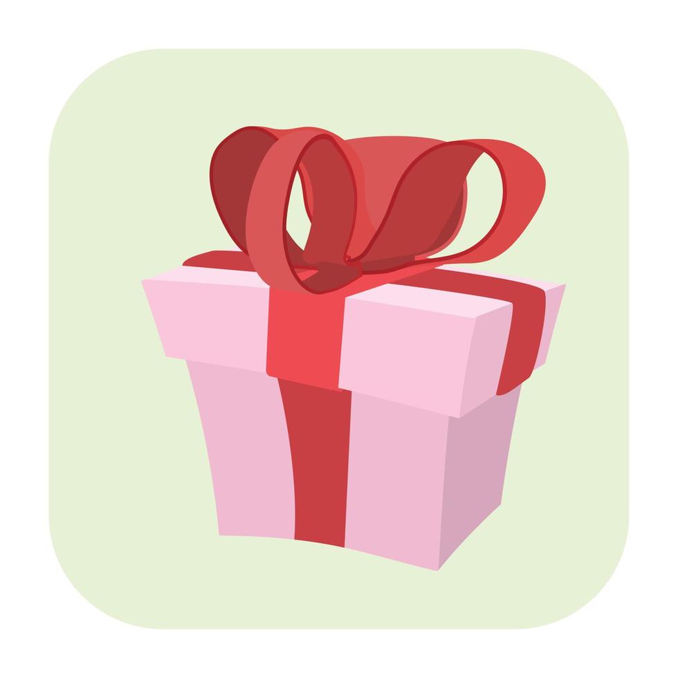 Gift cartoon icon vector