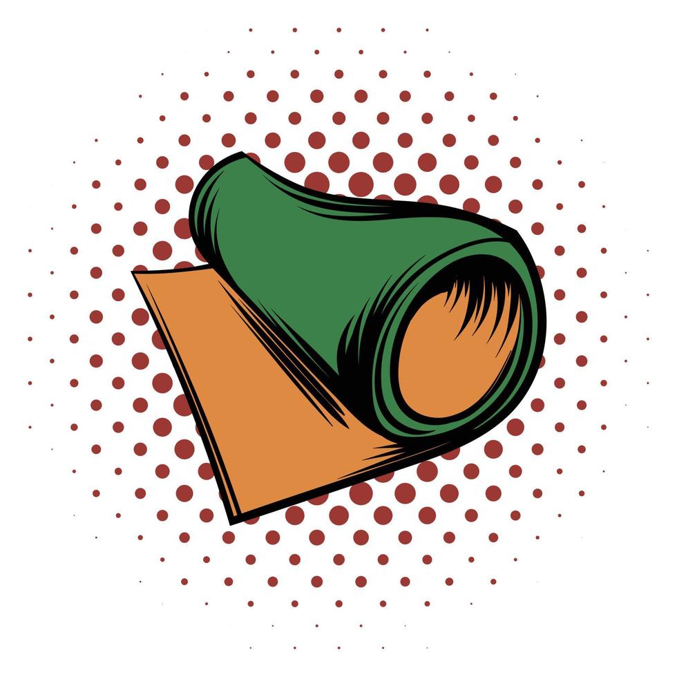 Rolled mat comics icon vector