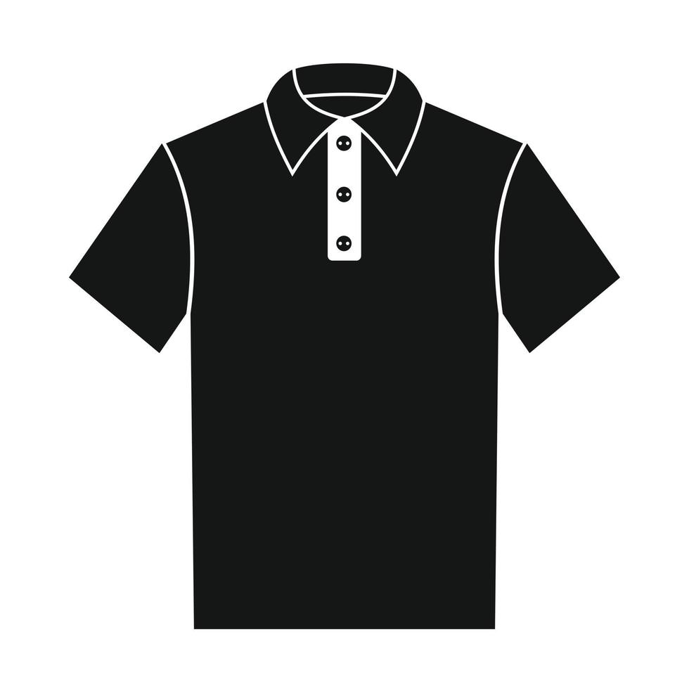 icono de camisa de polo, estilo simple vector