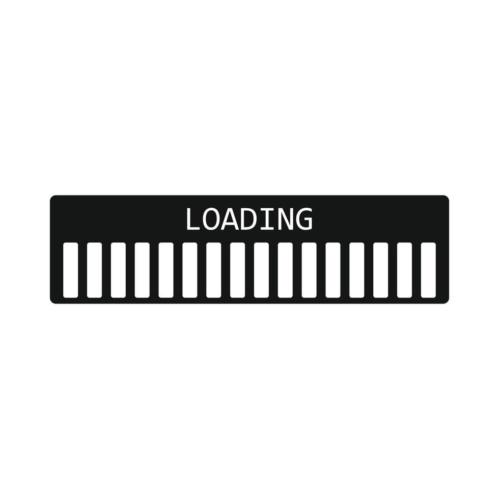 Progress loading bar icon, simple style vector