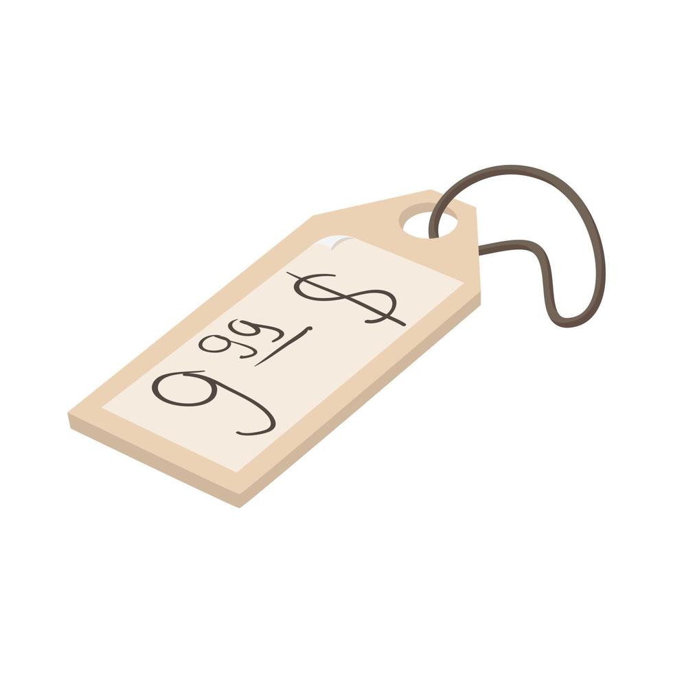 Price tag icon, cartoon style vector
