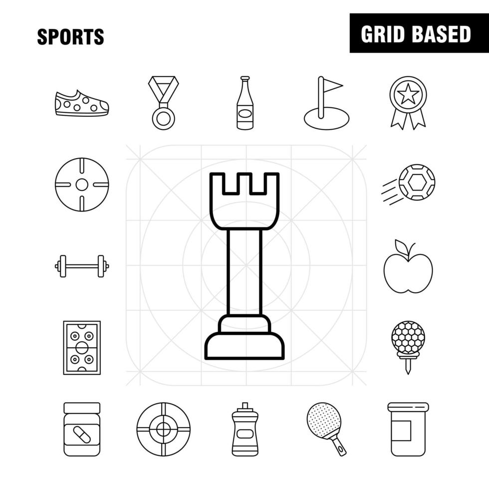 Sports Line Icon for Web Print and Mobile UXUI Kit Such as Boarding Skateboard Skating Sports Shooting Shooting Board Sports Pictogram Pack Vector