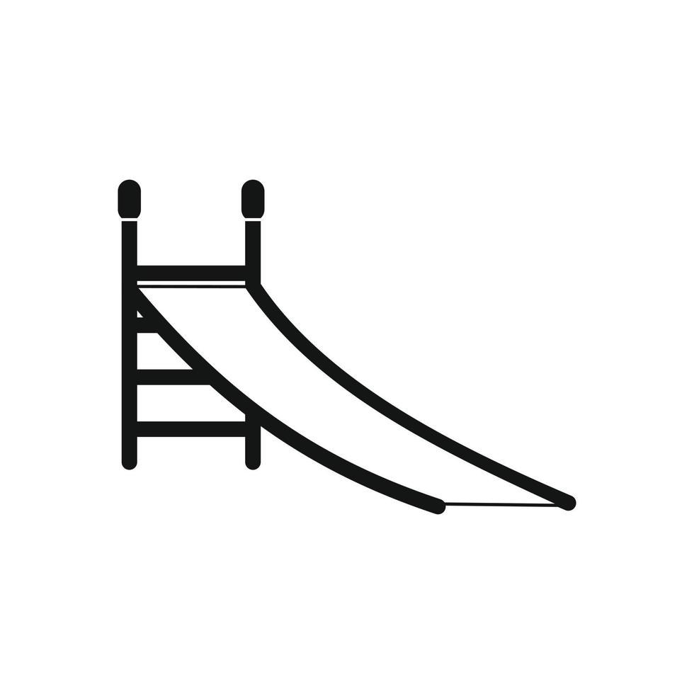 Playground slide icon vector