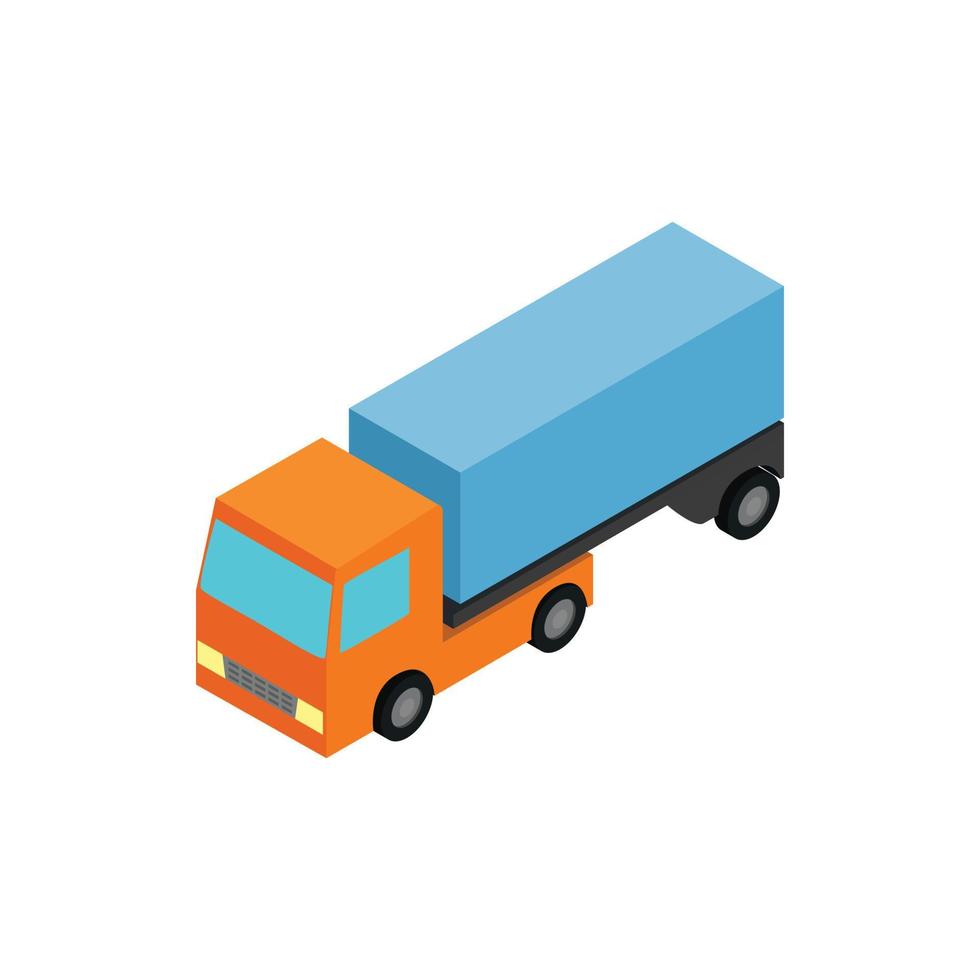 Truck icon, isometric 3d style vector