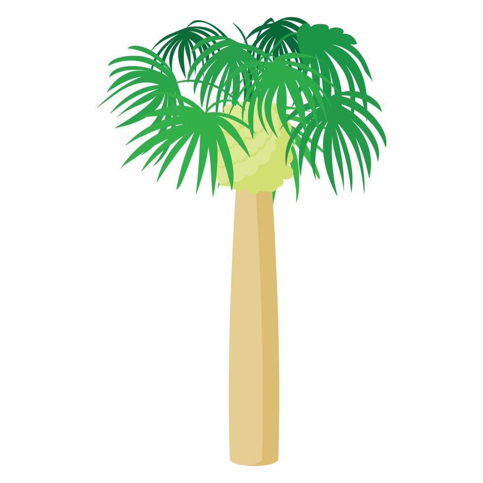 icono de árbol de palma, estilo de dibujos animados vector