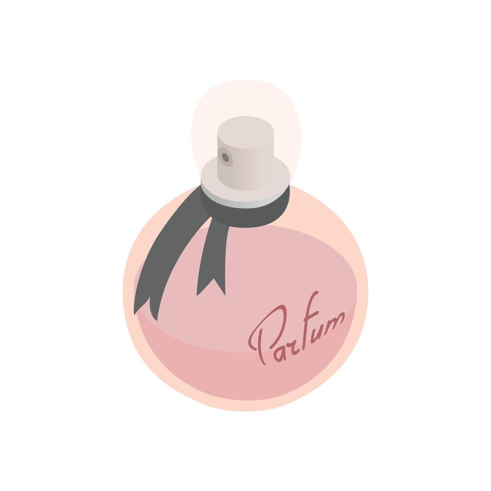 Pink female perfume flacon with sprayer icon vector