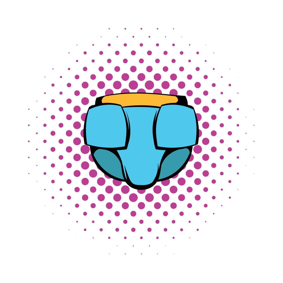 icono de pañal de bebé, estilo comics vector