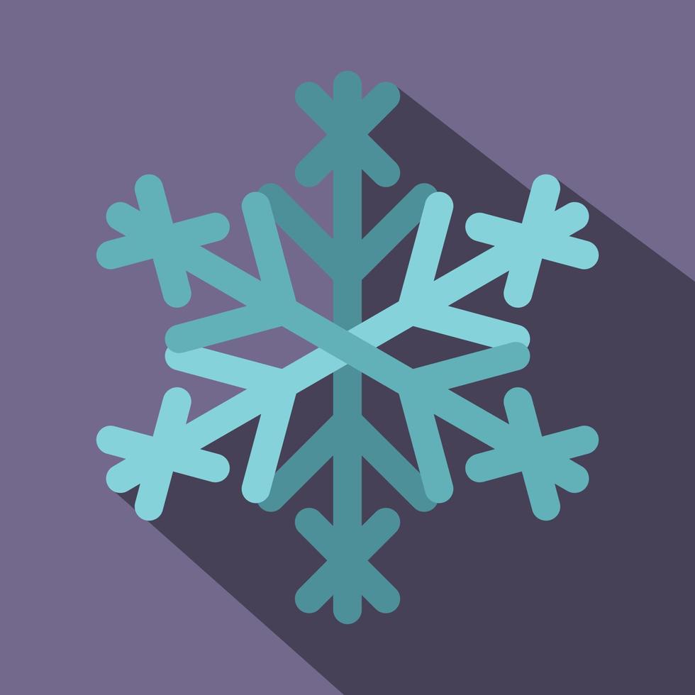 Snowflake icon, flat style vector