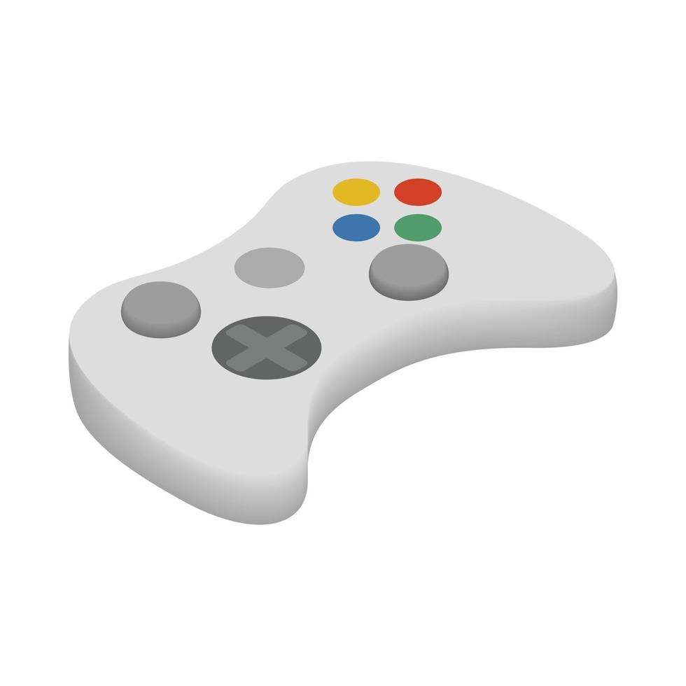 Gamepad icon, cartoon style vector