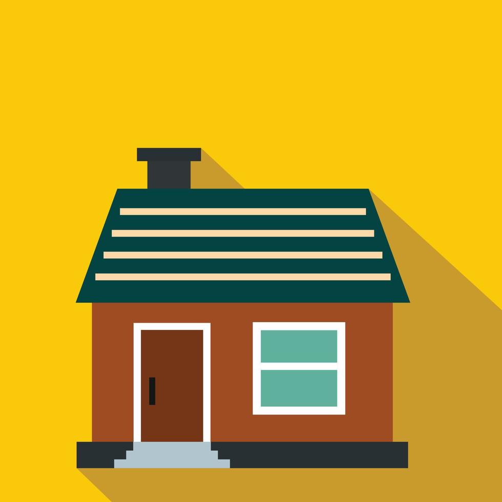 Small cottage flat icon vector